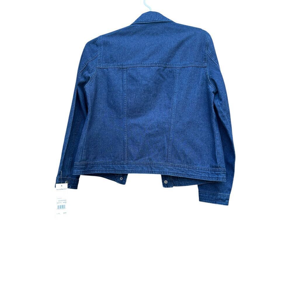 Ny Collection Cotton Patched Denim Jacket. Size M - Picture 3 of 4